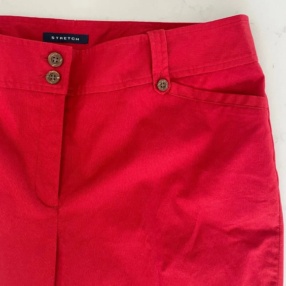 Jones New York Signature Petite Stretch Ankle Length Cotton Pants Red 12P NWOT - Picture 6 of 14